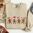 thumbnail image 1 of Christmas Gingerbread Embroidered Sweatshirt, Winter Christmas Festival Embroidered Shirt , Christmas Tree Shirt, Season’s Sweetings Hoodie, 1 of 4