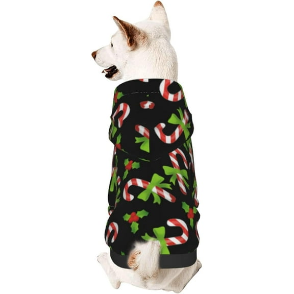 Christmas Gingerbread Funny Dog Hoodie Breathable Stretchy Sweatshirts with Hat Warm Dog Clothes for Small Medium Large Dogs Xx-Large