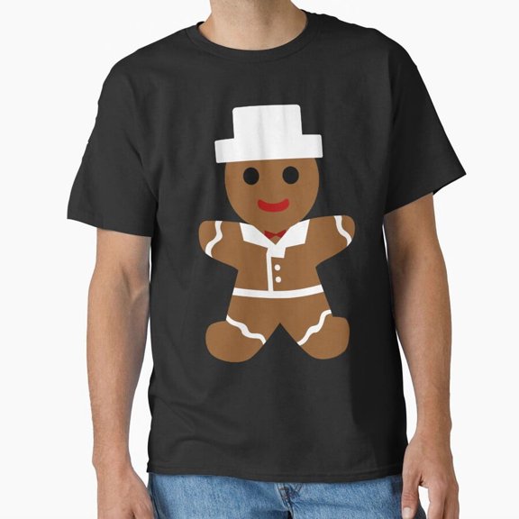 Christmas Gingerbread Gentle Man Cooking Baking Biscuit Holiday Art Unisex T-Shirt, for men & women, up to size 5XL