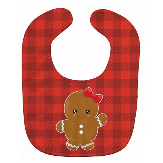 Christmas Gingerbread Girl Baby Bib