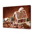 thumbnail image 1 of Christmas Gingerbread House Canvas Poster Bedroom Decor Sports Landscape Office Room Decor Gift,Frame-style,24x36inch(60x90cm), 1 of 8