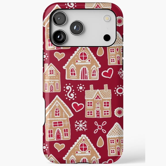 Christmas Gingerbread House Case for iPhone 11 12 13 14 15 16 17 Pro Max