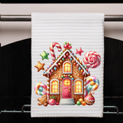 Christmas Gingerbread House Kitchen Dish Towel 16x24 Inch