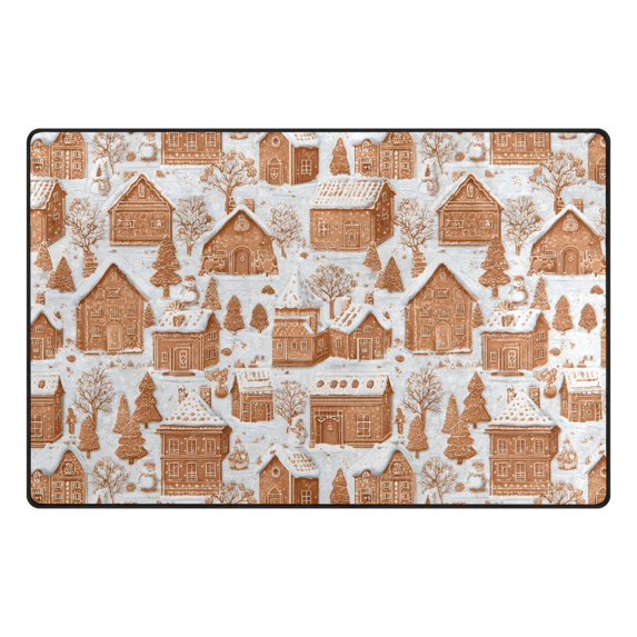 Christmas Gingerbread House Memory Foam Area Rug 31