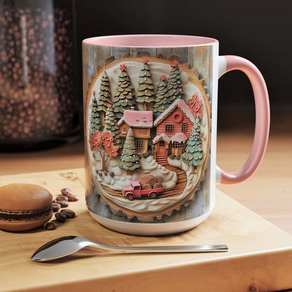 Christmas Gingerbread House Mug: Sculpted Winter Village Coffee Cup