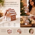 thumbnail image 1 of Christmas Gingerbread House Ornament, Mini House Hanging Ornament, Brown Icing Roof Design for Christmas Tree, Wreath, Garland and Festive Holiday Display, 2.75 Inch, 1 of 7