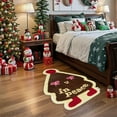 thumbnail image 1 of Christmas Gingerbread House Shaped Area Rug,Christmas Gingerbread Door Mat,Non-Slip Ultra Soft Microfiber Door Mat Plush Decorative Welcome Mat for Living Room Bedroom Decor,31.5x19.7in, 1 of 5