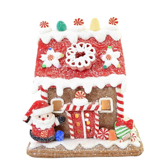 Christmas Gingerbread Led Candy House Gumdrops Iced Peppermint Gbj0004 Santa