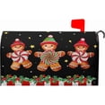 thumbnail image 1 of Christmas Gingerbread Man Black Mailbox Covers Magnetic Standard Size 18" X 21",Peppermint Candy Holly Berry Mailbox Wraps Post Letter Winter Box Cover for Holiday Garden Yard Decor, 1 of 6