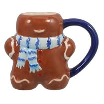 Christmas Gingerbread Man Ceramic Mug Multi-functional Coffee Mug Decorative Ceramic Milk Cup