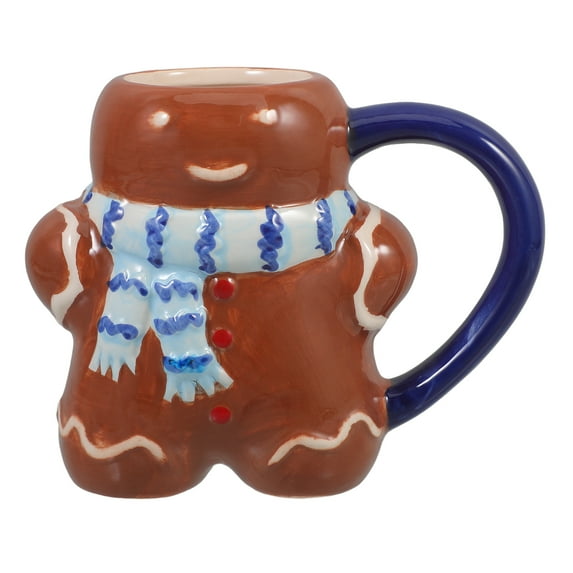 Christmas Gingerbread Man Ceramic Mug Multi-functional Coffee Mug Decorative Ceramic Milk Cup
