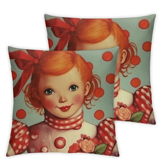 Christmas Gingerbread Man Decorative Throw Pillow CoversXmas Polka Dots Buffalo Plaid Check Red Cushion Case Decor, Winter Holiday Home Decoration for Sofa Couch