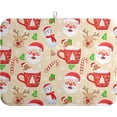 thumbnail image 1 of Christmas Gingerbread Man Dish Drying Mat Winter Snowflake Snowman Xmas Kitchen Drying Mat Dish Dryer Mat Absorbent Microfiber Dish Drying Mat Dish Draining Mat for Christmas Decorations 18x24 inch, 1 of 7