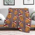 thumbnail image 1 of Christmas Gingerbread Man Flannel Fleece Throw Blanket Santa Claus Soft Blanket for Couch,Cozy,Warm,Lightweight,70x80 Inches, 1 of 4