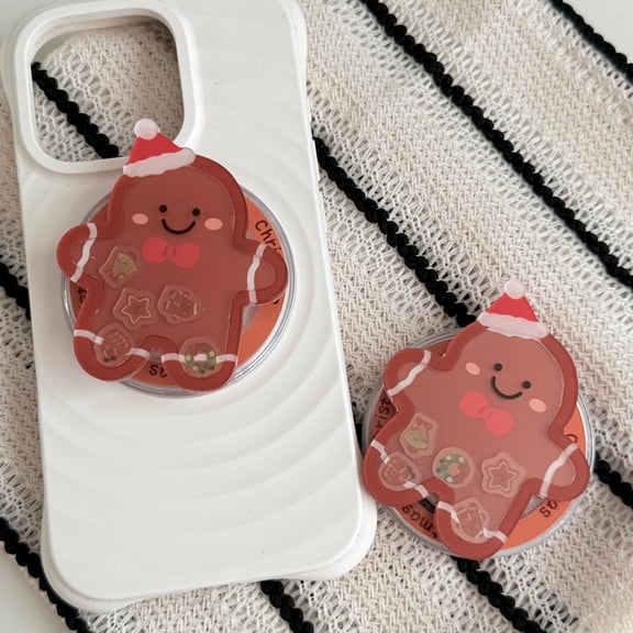 Christmas Gingerbread Man Magnetic Phone Grip|Christmas Gingerbread Grip|Christmas Themed