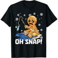 thumbnail image 1 of Christmas Gingerbread Man Oh Snap Ice Fishing T-Shirt, 1 of 3