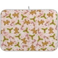 thumbnail image 1 of Christmas Gingerbread Man Pink Dish Drying Mat for Kitchen Winter Snowflake Candy Cane Microfiber Drying Mats Absorbent Reversible Dish Pad Medium Dish Draining Mat 16x18 inch, 1 of 7