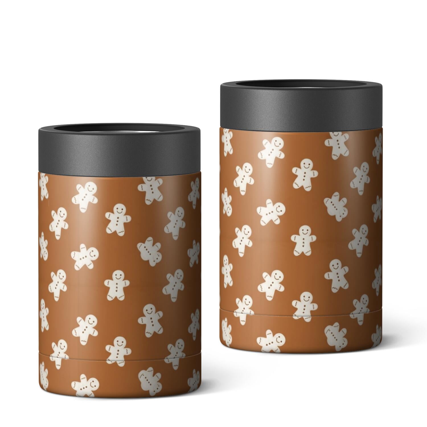 Christmas Gingerbread Man Simple Pattern Can Cooler 1 Pack, Vacuum ...