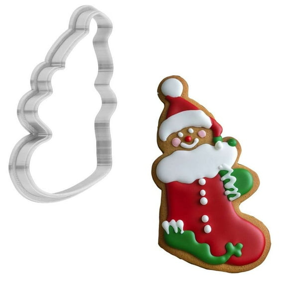 Christmas Gingerbread Men In Stockings Cookie Cutter 4 Inch Made in USA by WONDERTORY