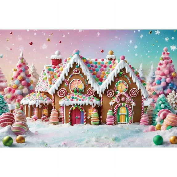 Christmas Gingerbread Photography Backdrop New Year Photo Background Candy Land Home Studio Photo Shooting Props