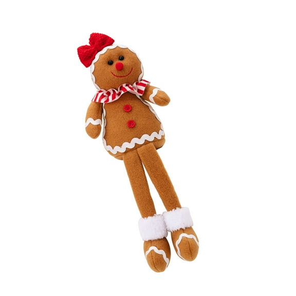 Christmas Gingerbreads Man Figurine with Leg Festival Window Display Decoration Stylish Holiday Season Ornament