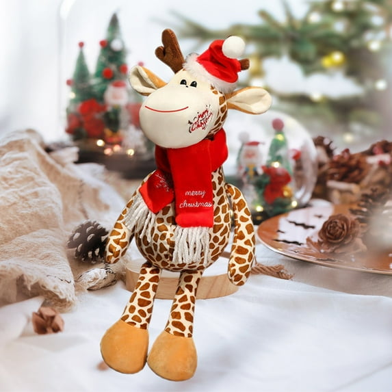Christmas Giraffe Stuffed Doll, Giraffe Plush Toy, Cute Plushies Gift, Christmas Decorations Toys Christmas Gifts
