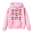 thumbnail image 1 of Christmas Girls Hoodies Sweatshirts Cute Bow Cow Kids Western Pullover Hoodie Christmas Children's Clothing Holiday Gifts 4 Years-5 Years, 1 of 3