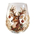 thumbnail image 1 of Christmas Glass Art Cup Christmas Cups Glass Holiday Glassware for Drinks Christmas Drinking Glass Cup for Coffee Juice Cocktails, Xmas Table Decor & Holiday Xmas Gift, 1 of 7