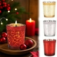 thumbnail image 1 of Christmas Glass Candle Cup - Aromatic Candle Holder, Festive Holiday Gift for Xmas Celebrations, Elegant Heat-Resistant Design, Sparkling Candlelight Dinner Decor for Home Mantel & Tabletop, Red, 1 of 7