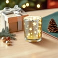 thumbnail image 1 of Christmas Glass Candle Holder, Holiday Candlelight Decoration, Festive Aromatic Candle Cup for Christmas Party and Dining Table, Durable Sturdy Glass Material with Classic Pattern Design, 1 of 8