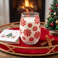 thumbnail image 1 of Christmas Glass Cups, Peppermint Candy Cane Pattern Drinking Tumbler, Clear Glass Cup for Xmas Holiday Table Setting, Christmas Glassware for Home Party, Clear, 1 of 6