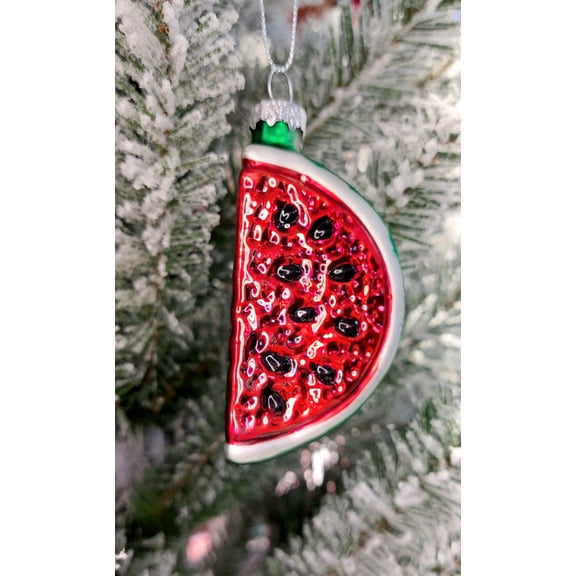 Wizardi Christmas Glass Ornament - Watermelon Slice F07M3-1 HB-SY25056