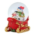 thumbnail image 1 of Christmas Glass Snow Globe Glitter Spinning Water Lantern Lighted Musical Snowman with Holiday Tree Scene, 6H Timer Battery & USB Powered Light for Home Decoration(Style-B), 1 of 6