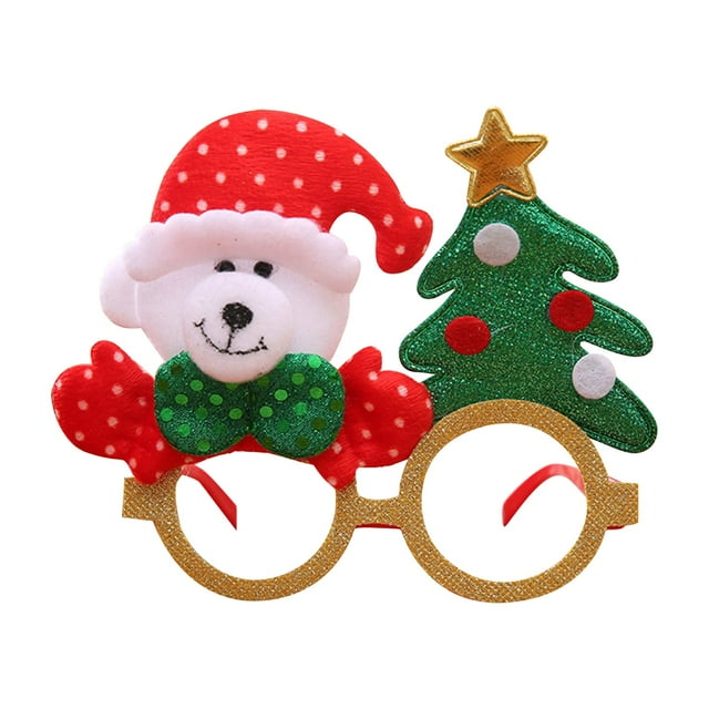 Christmas Glasses Frame Decoration Suitable For Christmas Party Holiday