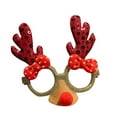 thumbnail image 1 of Christmas Glasses Frame with Glitter - Eyeglasses for Photo Booth Props, Xmas Party Favors, Holiday Dinner & Christmas Picnic Supplies for All Ages, 1 of 4