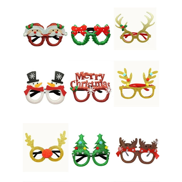 Christmas Glasses Party Glasses Frames Christmas Decoration Costume ...