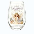 thumbnail image 1 of Christmas Glasses, Stemless Drinking Glass Cups for Xmas Birthday Party Home Kitchen Tabletop Holiday Decor, 1 of 7