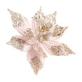 thumbnail image 1 of Christmas Glitter Magnolia, Christmas Tree Decoration, Artificial Magnolia with Stems for Holiday Wreath and Party Decor, Realistic Simulation, Durable Cloth Material, 28x28cm Size, 1 of 7