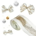 thumbnail image 1 of Christmas Glitter Ribbon – 9.8ft Multicolor Polyester Decorative Ribbon for Gift Wrapping, Tree DIY Bows & Party Décor, 1 of 5