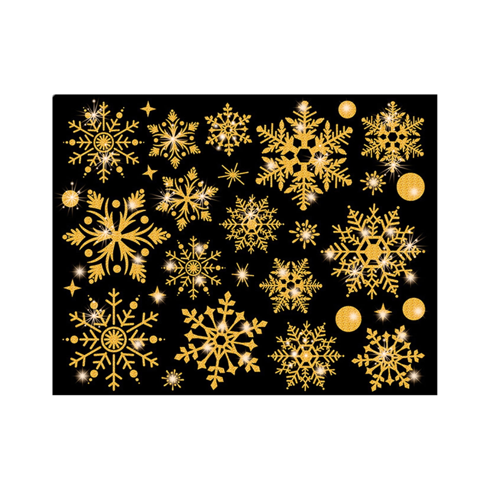 Christmas Glitter Snowflake Wall Stickers Party Decoration Removable