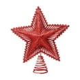 thumbnail image 1 of Christmas Glitter Star Tree Topper - Rose Gold, Red and Silver Bethlehem Star Sparkle Toppers Xmas Holiday Trees Top Decor Ornament 8" x 9", 1 of 6