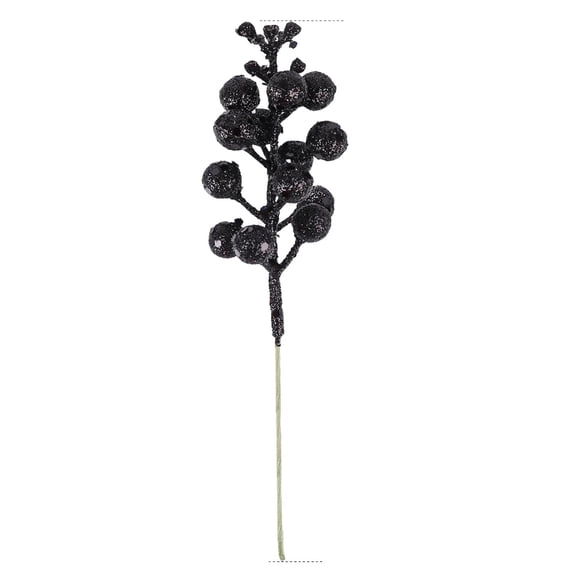 Christmas Glitter Twig Floral Pick,8.26 Inch Artificial Sparkling Berry Stem Ornament,Seasonal Filler Supply for Xmas Tree DIY Vase Wreath Mantel Indoor Holiday Home Decor