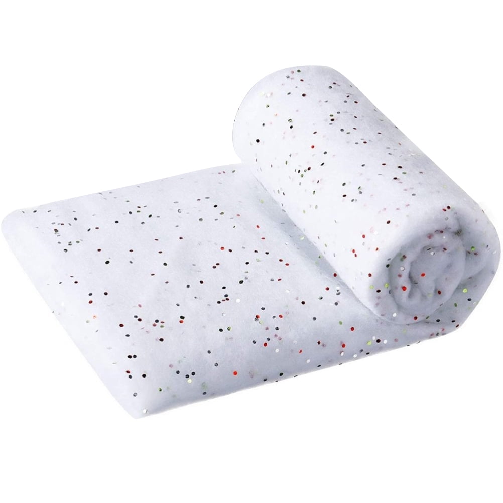 Christmas Glittered Fake Snow Blanket Roll Indoor Snow Decoration