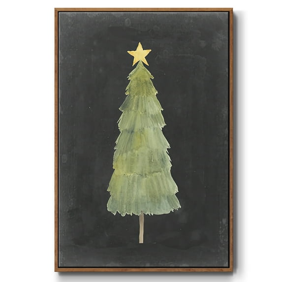 Christmas Glow Collection F - Framed Gallery Wrapped Holiday Canvas - 17 x 25 - Rosewood Frame