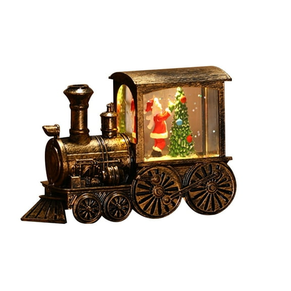 Christmas Glowing Vintage Train Decoration With Light - Perfect for Holiday Window Displays and Night Light Decor, Ideal Gift for Kids and Family