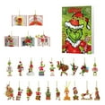 Christmas Gnome Advent Calendar 2025, Grinch Hanging Ornaments Advent