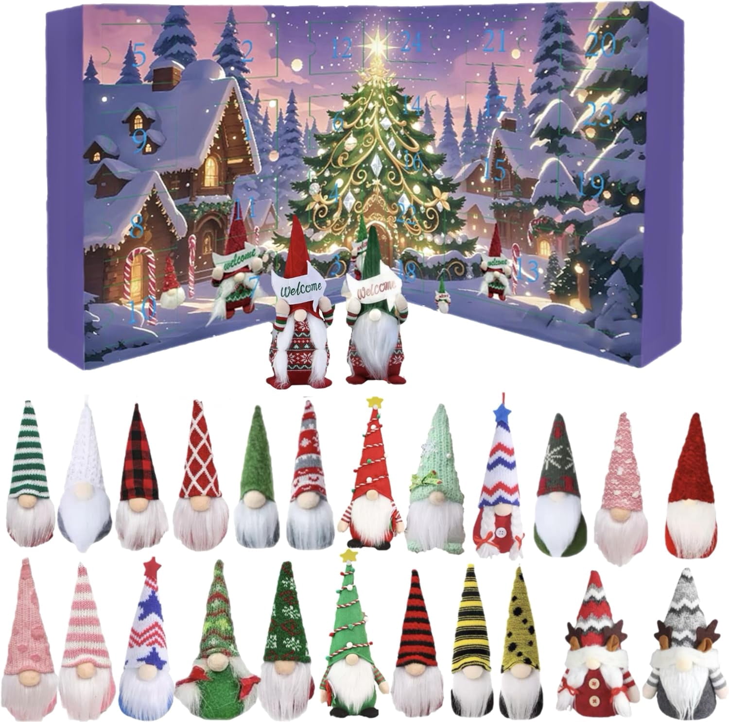 Christmas Gnome Advent Calendar 2025, 24 Day Christmas Countdown ...