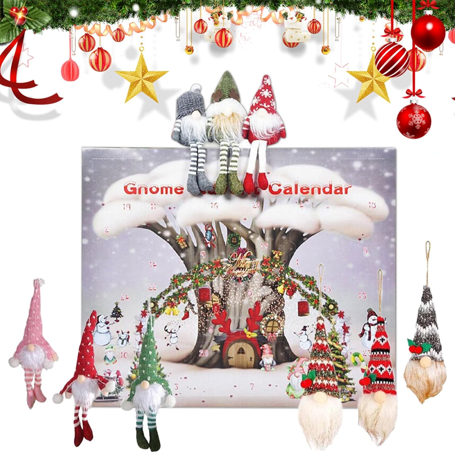 Adreap 2024 Christmas Countdown Calendar Book Lovers Book Gift