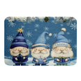 Christmas Gnome Bath Mat Kawaii Dwarf Bath Rugs,Cute Santa Claus