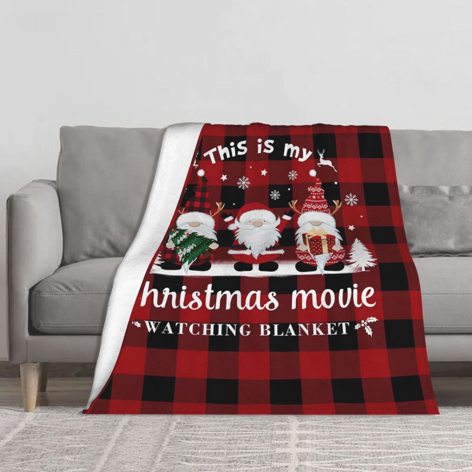 Christmas Gnome Blanket Soft Flannel This is My Christmas Movie ...